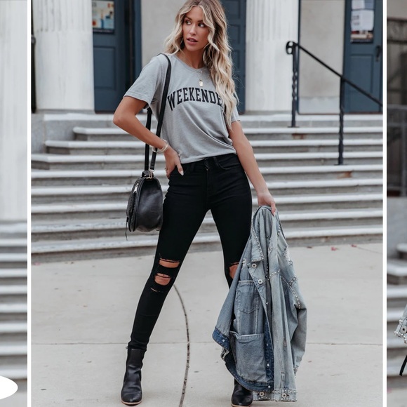 Vici Tops - VICI COLLEGIATE WEEKENDER COTTON BLEND TEE